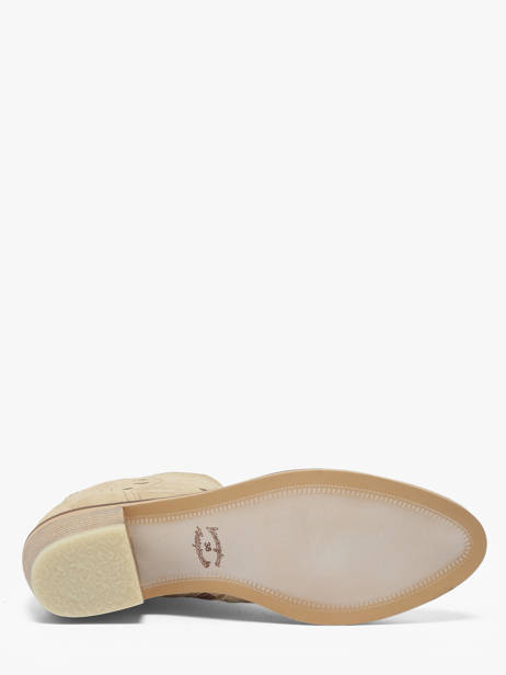 Heeled Boots In Leather Alpe Beige women 54331108 other view 4