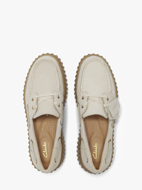 Platform Boat Shoes In Leather Clarks Beige women 26186302 other view 3