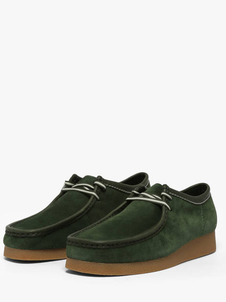 Chaussures Derbies En Cuir Clarks Vert men 26186170 vue secondaire 1