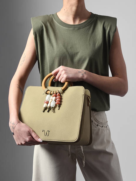 Satchel Camomille Pearl Woomen Green camomille pearl WCAE1M other view 1