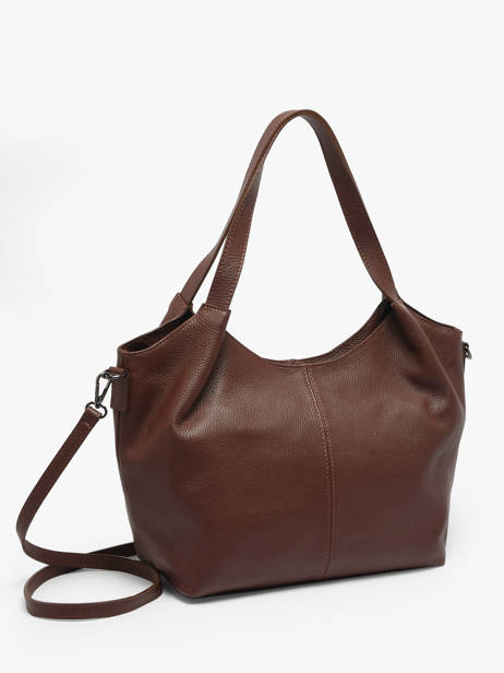 Sac Porté épaule Caviar Cuir Milano Marron caviar CA25061 vue secondaire 1