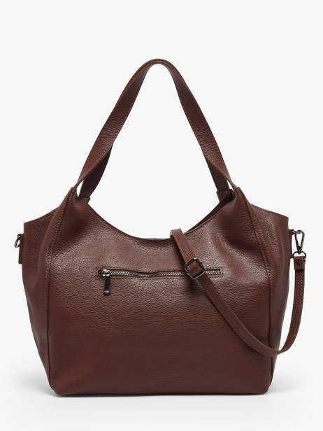 Sac Porté épaule Caviar Cuir Milano Marron caviar CA25061 vue secondaire 3