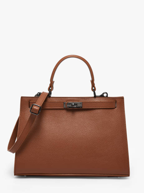 Sac Porté Main Caviar Leather Milano Brown caviar CA25116