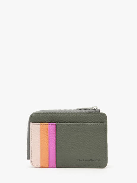 Porte-cartes Cuir Nathan baume Vert mandala M vue secondaire 2