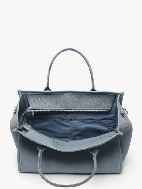 Cabas Zippé M Jour Cuir Lancel Bleu jour A12996 vue secondaire 2