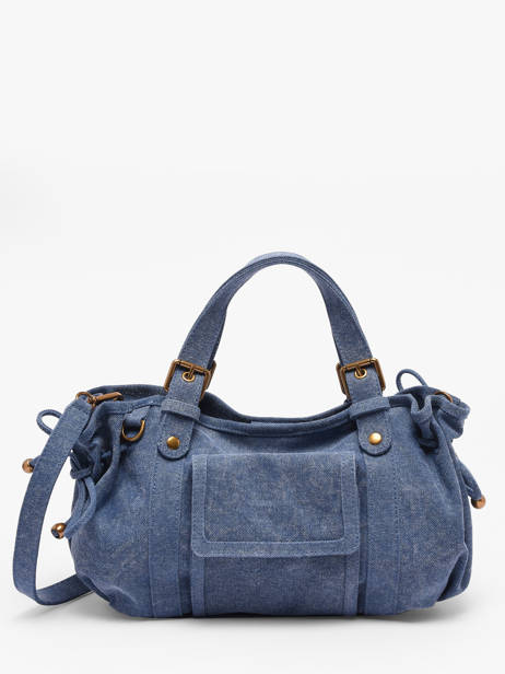 Sac Bandoulière Canvas Coton Gerard darel Bleu canvas D489 vue secondaire 3
