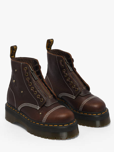 Boots In Leather Dr martens Brown women 42818200 other view 1