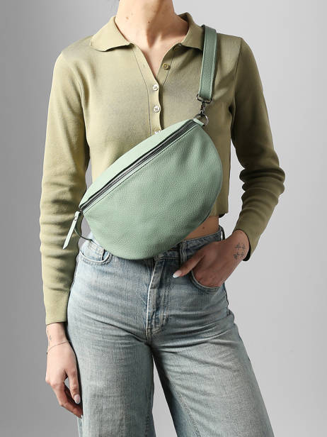 Sac Banane Caviar Cuir Milano Vert caviar CA21123 vue secondaire 1