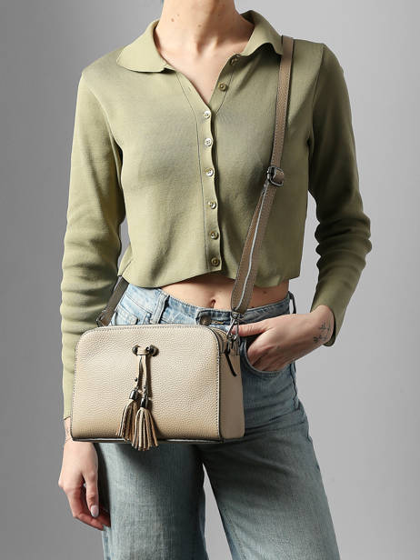 Sac Bandouliere Caviar Cuir Milano Beige caviar CA21101 vue secondaire 1
