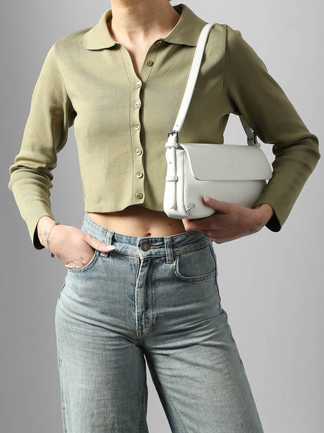 Sac Porté épaule Caviar Cuir Milano Blanc caviar CA25111 vue secondaire 1