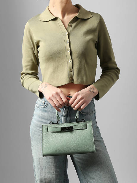 Sac Porté Main Caviar Cuir Milano Vert caviar CA25114 vue secondaire 1