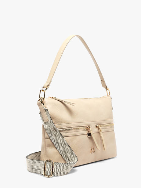 Sac Porté épaule Zip Lulu castagnette Beige zip ALCIDE vue secondaire 1