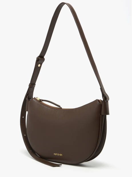 Shoulder Bag Vintage Leather Nat et nin Brown vintage LUNE other view 1