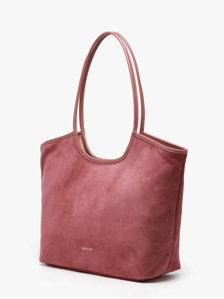 Sac Porté épaule Milan Cuir Daim Nat et nin Rose vintage MILAN vue secondaire 2