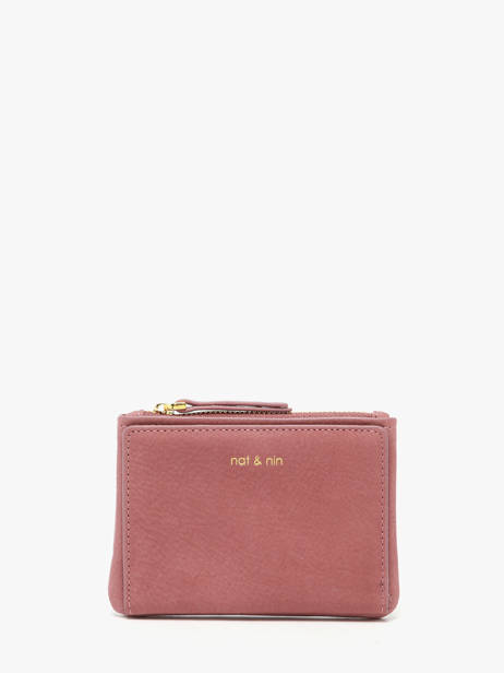 Portefeuille Vintage Cuir Nat et nin Rose vintage SOLY