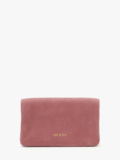Portefeuille Winnie Cuir Nat et nin Rose vintage WINNIE