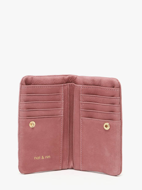 Portefeuille Winnie Cuir Nat et nin Rose vintage WINNIE vue secondaire 1
