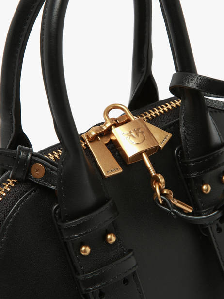 Sac Bandoulière Love Bag Icon Cuir Pinko Noir love bag icon 5333A0QO vue secondaire 2