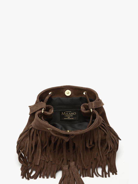 Sac Bandoulière Velvet Cuir Milano Marron velvet VE24116O vue secondaire 3