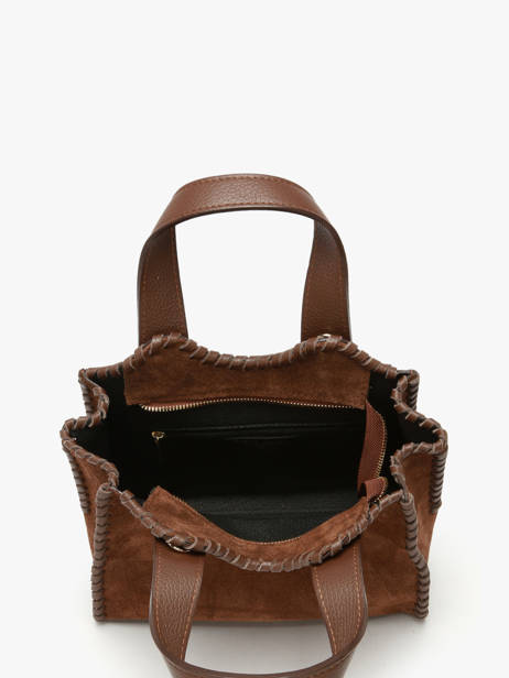 Satchel Velvet Caviar Milano Brown velvet caviar VC25111 other view 2