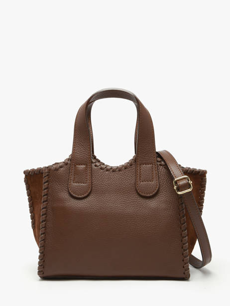 Satchel Velvet Caviar Milano Brown velvet caviar VC25111 other view 3