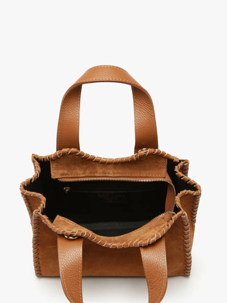 Sac Porté Main Velvet Caviar Milano Marron velvet caviar VC25111 vue secondaire 3