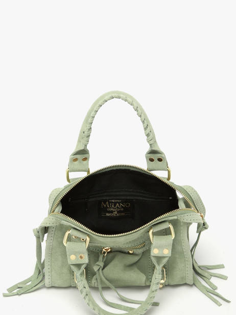 Crossbody Bag Velvet Leather Milano Green velvet VE24092O other view 2