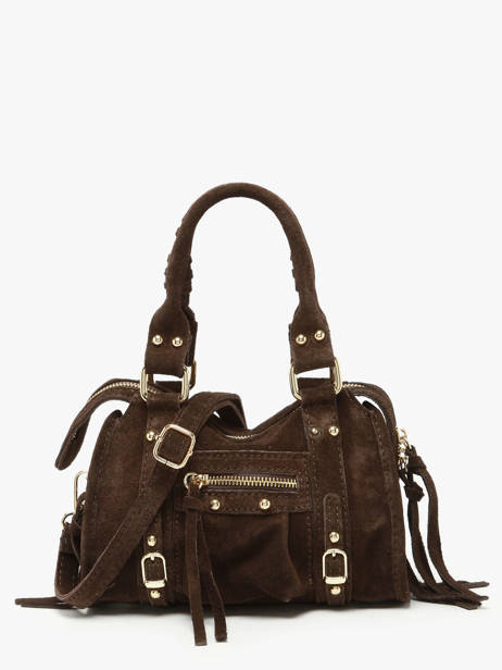 Crossbody Bag Velvet Leather Milano Brown velvet VE24092O