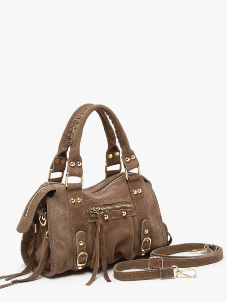 Crossbody Bag Velvet Leather Milano Beige velvet VE24093O other view 2