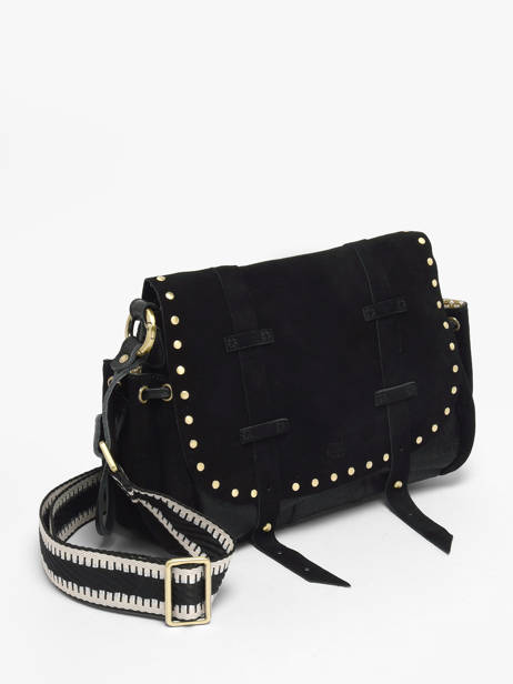 Sac Bandoulière Vintage Cuir Mila louise Noir vintage 3861XVC vue secondaire 1