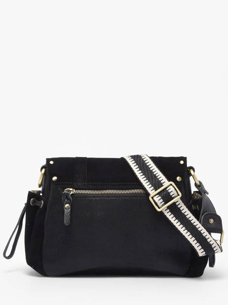 Sac Bandoulière Vintage Cuir Mila louise Noir vintage 3861XVC vue secondaire 3