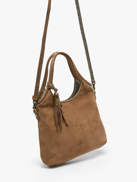 Sac Bandoulière Vintage Cuir Mila louise Marron vintage 23059V vue secondaire 2