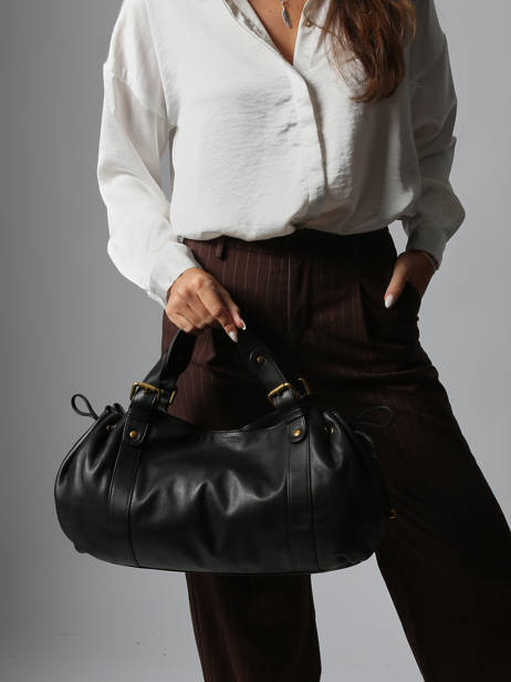 Sac 24h  Icone Cuir Gerard darel Noir icone DDS01410 vue secondaire 1