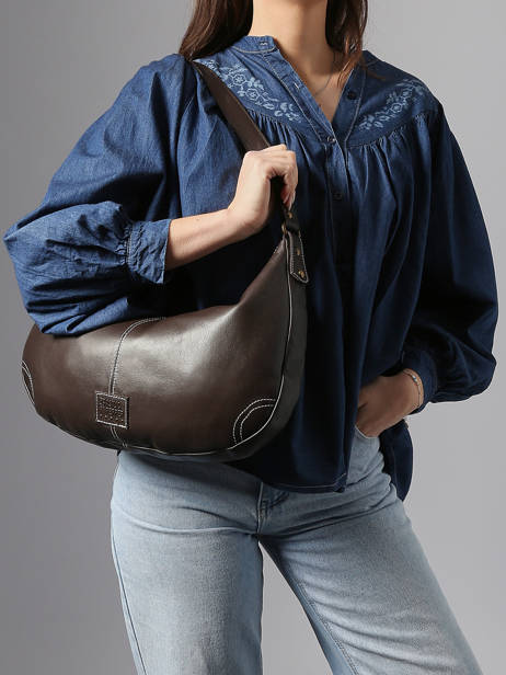 Sac Porté épaule Seam Cuir Basilic pepper Marron seam BSEA04 vue secondaire 1