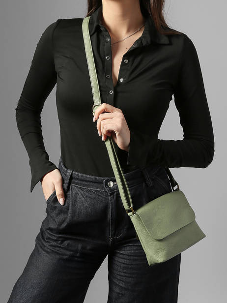 Shoulder Bag Soft Mandoline Green soft MD1309 other view 1