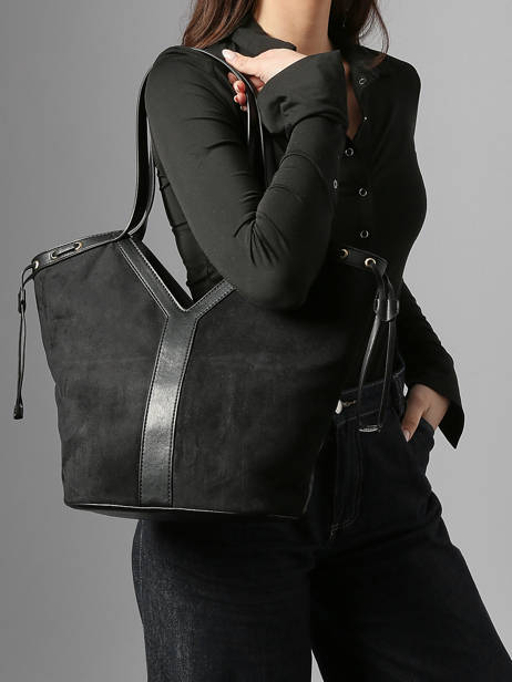 Shoulder Bag Velvet Miniprix Black velvet M9459 other view 1