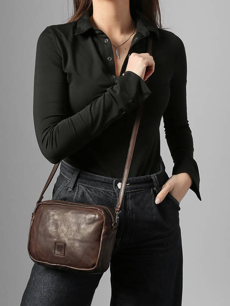 Sac Bandoulière Heritage Cuir Biba Marron heritage BT32 vue secondaire 1