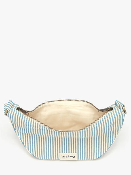Sac Bandoulière Rayures Coton Hindbag Bleu rayures RA vue secondaire 2
