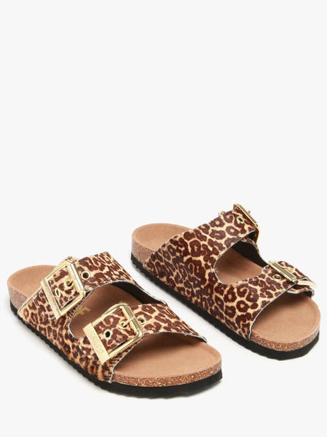 Sandals In Leather Colors of california Brown women HCBIO502 other view 1