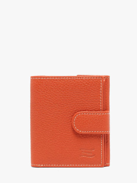 Wallet Leather Crinkles Orange caviar 14227