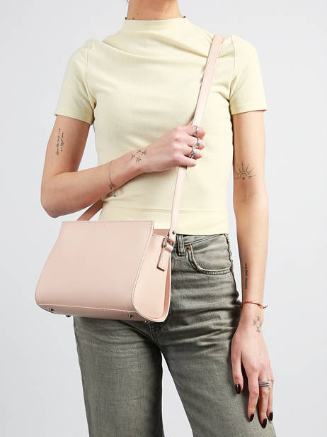 Sac Bandoulière Smooth Cuir Lancaster Rose smooth 437-02 vue secondaire 1
