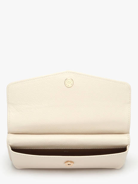 Leather Luna Clutch With Strap Hexagona Beige luna 688422 other view 2