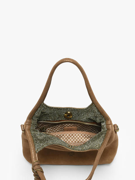 Sac Bandoulière Vintage Cuir Mila louise Marron vintage 23059V vue secondaire 3