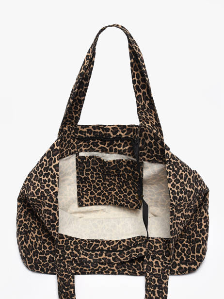 Sac Porté épaule Leopard Coton Miniprix Beige leopard L vue secondaire 2