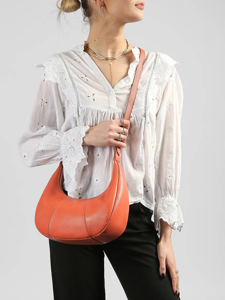 Crossbody Bag Juliette Leather Le tanneur Orange juliette TJET1402 other view 1