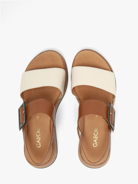 Platform Sandals In Leather Gabor Brown women 52 other view 3