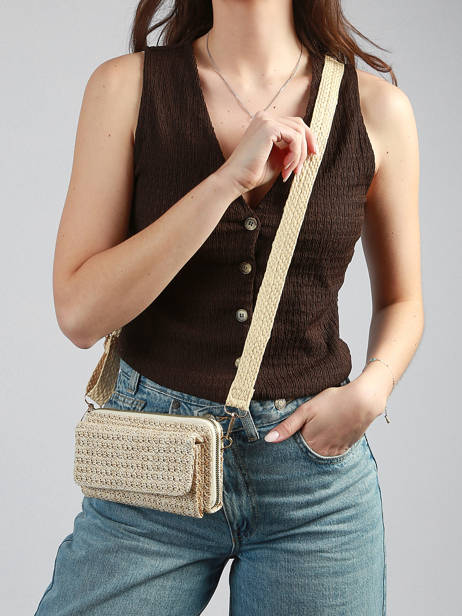Ccrossbody Wallet Miniprix Beige raphia 1460 other view 1