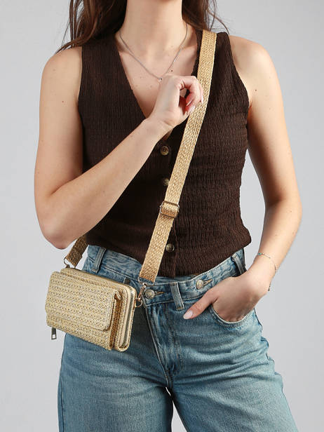 Ccrossbody Wallet Miniprix Beige raphia 1460 other view 1