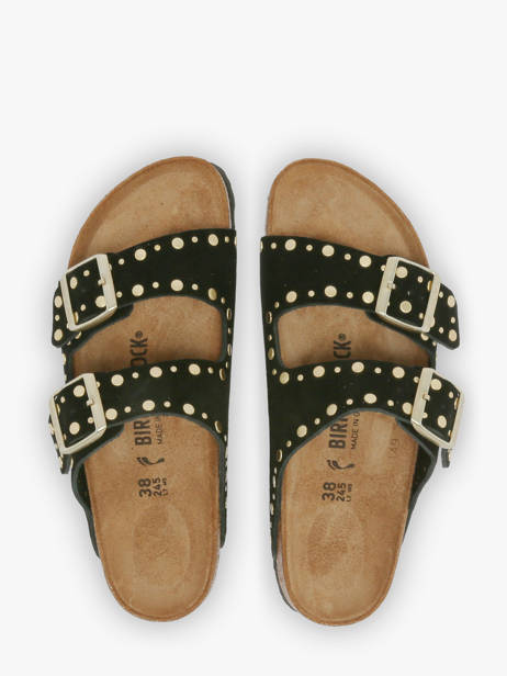 Slippers In Leather Birkenstock Black women 1030348 other view 3