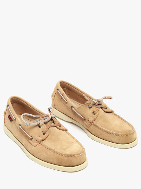 Chaussures Bateau En Cuir Sebago Beige men 7111PTW vue secondaire 1